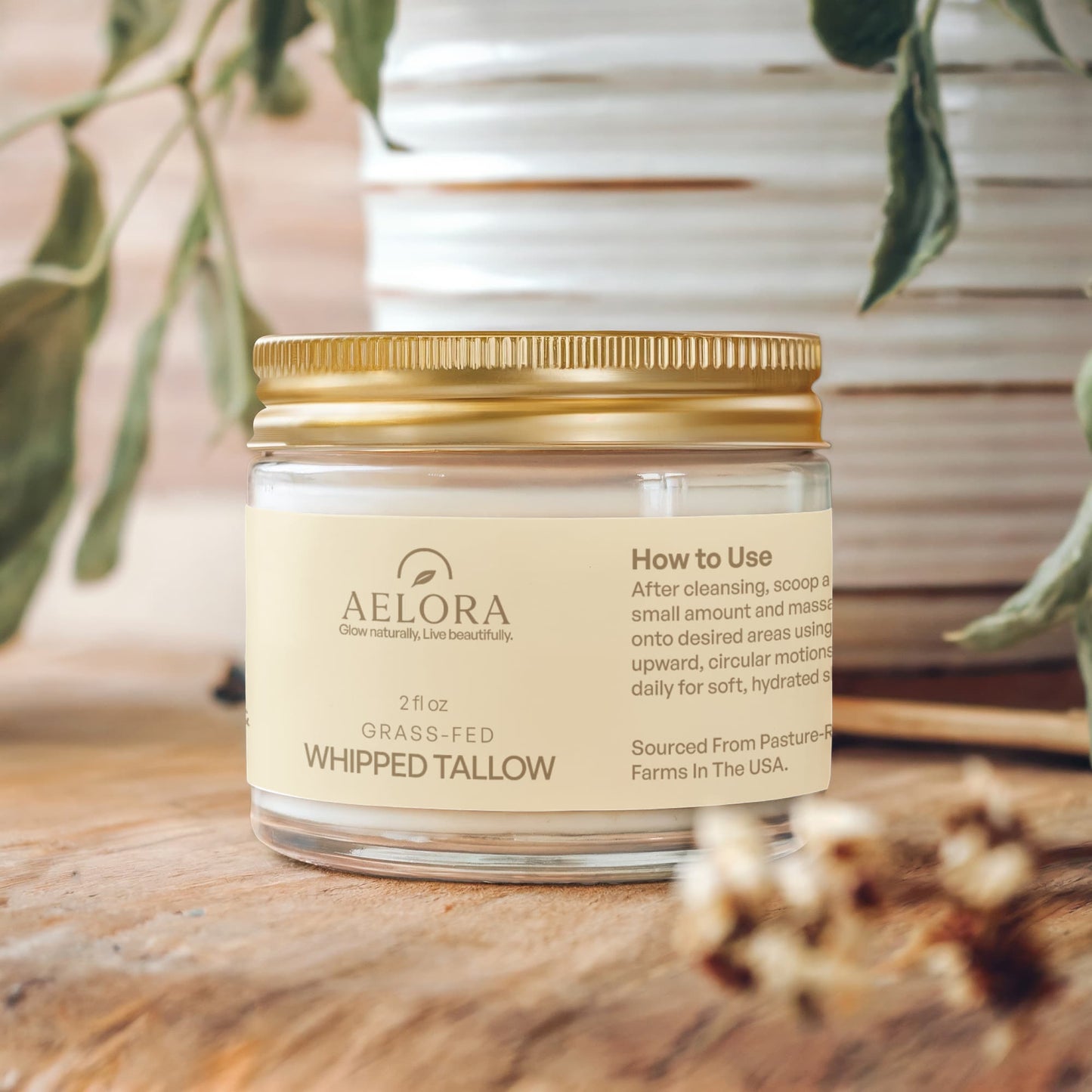 AELORA™ Grass-Fed Whipped Tallow Balm